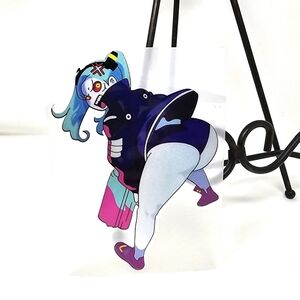 Cyberpunk ✦ Rebecca “What Are You Looking At” Vinyl Sticker ✦ Blue Black